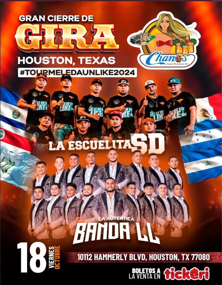 Event - GRAN CIERRE DE GIRA , LA ESCUELITA SD , LA AUTENTICA BANDA LL EN VIVO ! - Houston, TX - vie, 18 de octubre de 2024} | concert tickets