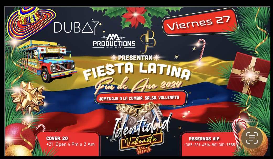 FIESTA FIN DE AÑO LATINO UTAH CLUB DUBAI Tickets Boletos at Dubai
