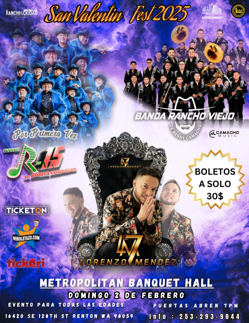 San Valentin Fest 2025 Tickets Boletos at Metropolitan banquet hall
