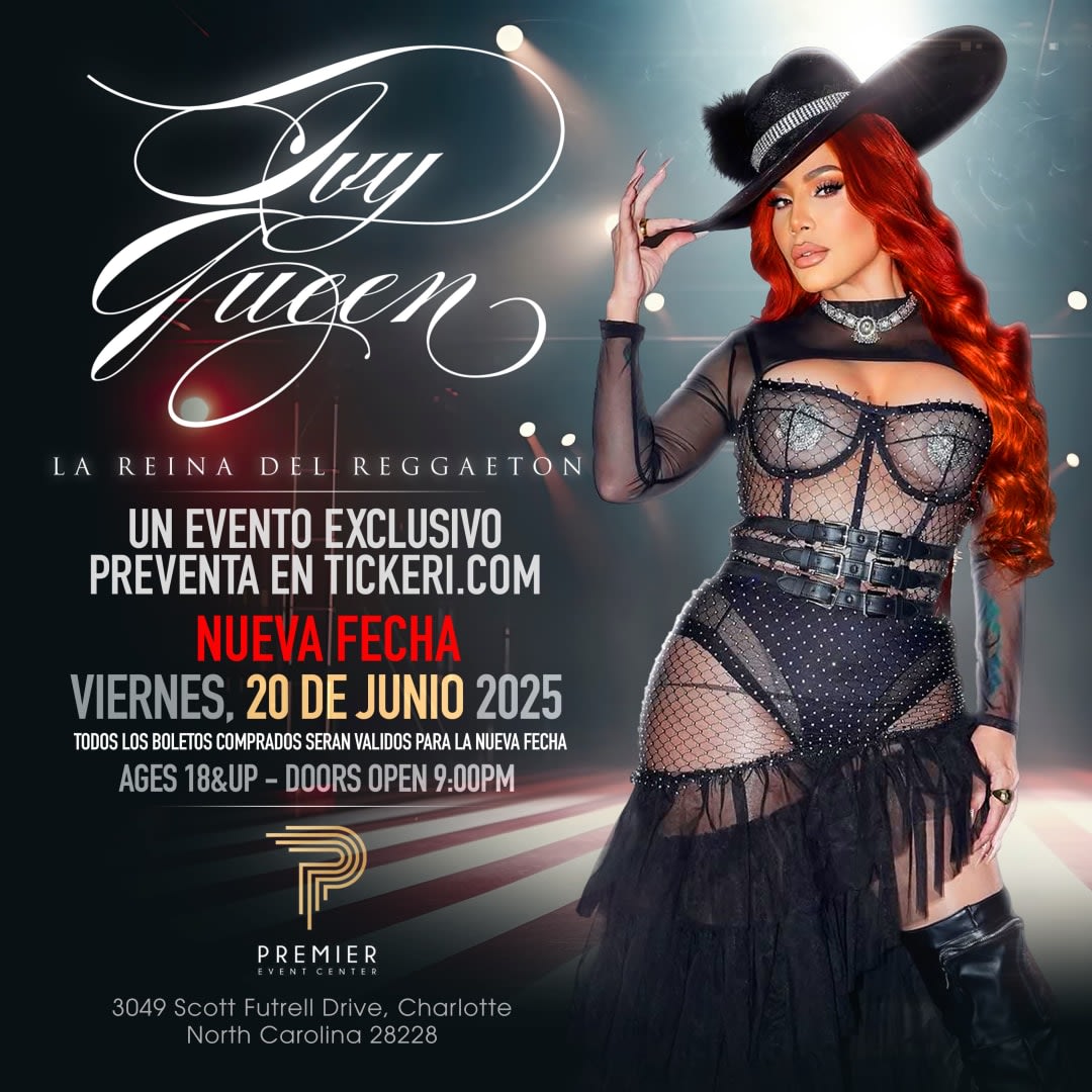 Evento - IVY QUEEN - La Reina Del Reggaeton Tour 2025 - Charlotte, NC - 20 de junio de 2025 | entradas para conciertos