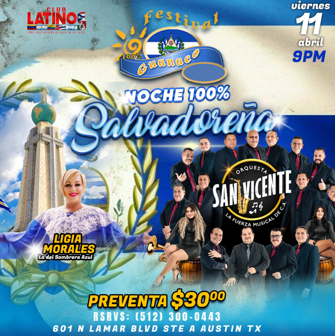 Noche 100 Salvadoreña Tickets Boletos at Club Latinos Austin, Texas