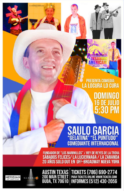 Event - Saulo Garcia Comediante en Buda Texas con su show LA LOCURA LOCURA - Buda, Texas - July 16, 2023 | concert tickets