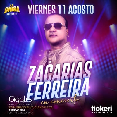 Event - ZACARIAS FERREIRA EN LOS ANGELES ! - Glendale, California - 11 de agosto de 2023 | concert tickets