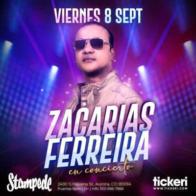 Event - ZACARIAS FERREIRA EN DENVER - Aurora, Colorado - 8 de septiembre de 2023 | concert tickets