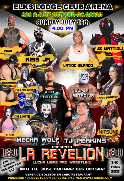 Event - RMW Lucha Libre Presenta: La Revelion  - Oxnard, California - July 16, 2023 | concert tickets