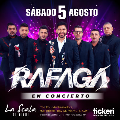 Event - RAFAGA EN MIAMI - Miami, Florida - 5 de agosto de 2023 | concert tickets