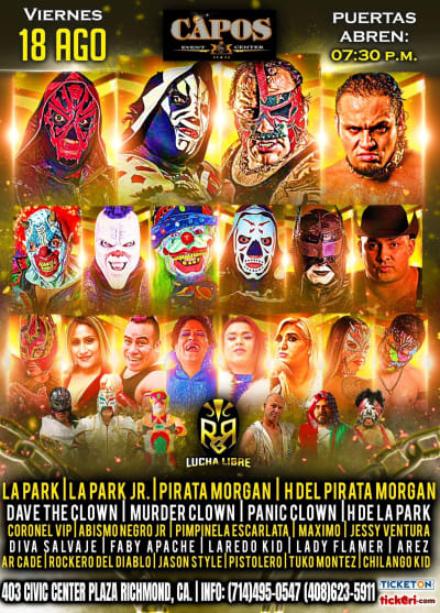 Event - LUCHA LIBRE MEXICANA ! GILROY CALIFORNIA - Gilroy, California - August 18, 2023 | concert tickets