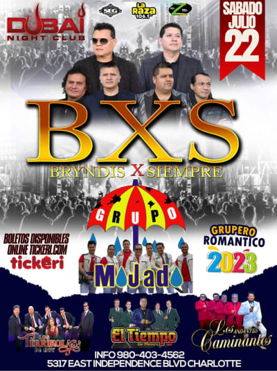 Grupo Bryndis Raleigh Tickets, Enigma Night Club Apr 12, 2024