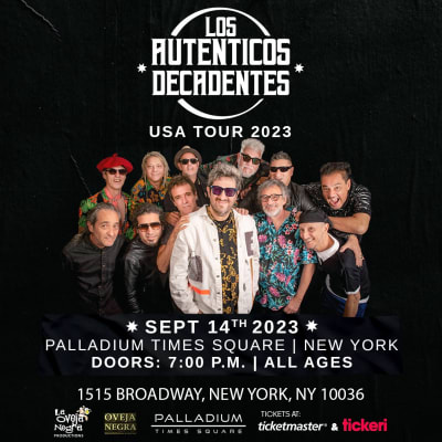 Event - LOS AUTENTICOS DECADENTES en NY // USA TOUR 2023  - New York, New York - September 14, 2023 | concert tickets