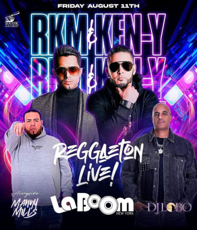 Event - RKM & KEN -Y REGGAETON LIVE ! - Queens, New York - August 11, 2023 | concert tickets