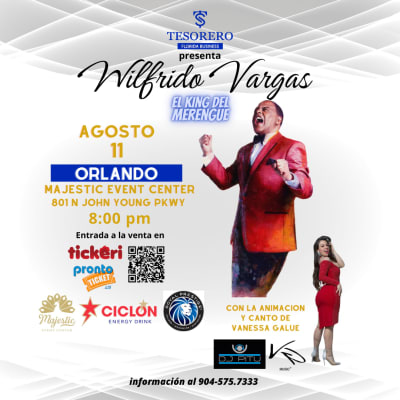 Event - Wilfrido Vargas - Pospuesto - Orlando, Florida - August 11, 2023 | concert tickets