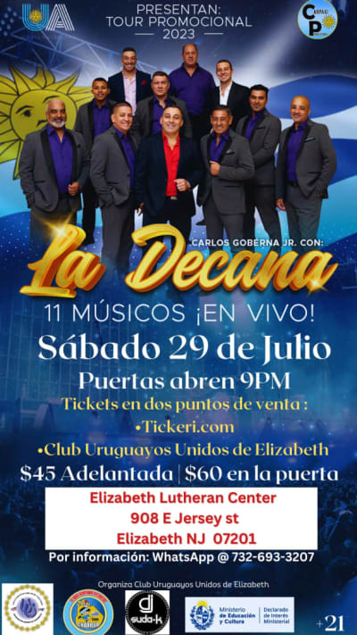 Event - La Decana - Elizabeth, New Jersey - July 29, 2023 | concert tickets