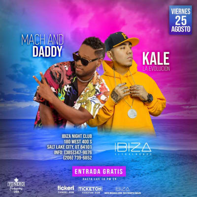 Event - MACH & DADDY-KALE LA EVOLUCION  EN SALT LAKE CITY UT. - Salt Lake City, Utah - 25 de agosto de 2023 | concert tickets