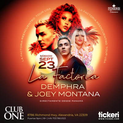 Event - LA FACTORIA DEMPHRA Y JOEY MONTANA EN ALEXANDRIA VA - Alexandria, Virginia - September 23, 2023 | concert tickets