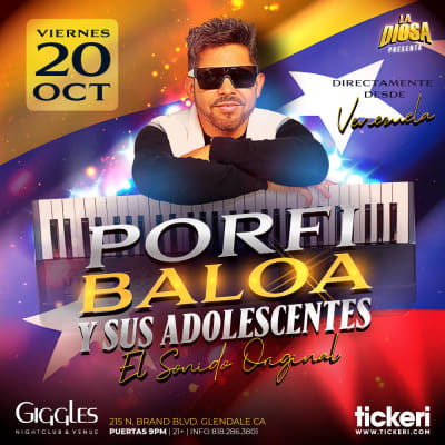 Event - PORFI BALOA Y SUS ADOLESCENTES EN LOS ANGELES - Glendale, California - 20 de octubre de 2023 | concert tickets