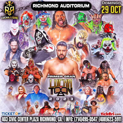 Event - RGR LUCHA LIBRE " PRIMER GRAN LUCHATON 2023 " ! RICHMOND CALIFORNIA - Richmond, California - 29 de octubre de 2023 | concert tickets