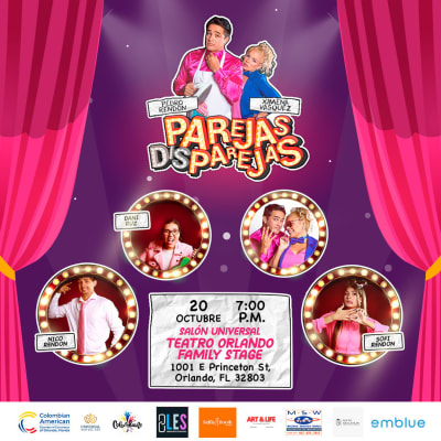 Event - Comedia "PAREJAS DISPAREJAS" - Orlando, Florida - 20 de octubre de 2023 | concert tickets