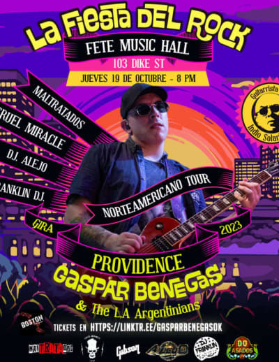 Event - LA FIESTA DEL ROCK (FEAT.GASPAR BENEGAS & THE L.A. ARGENTINIANS) - PROVIDENCE, Rhode Island - October 19, 2023 | concert tickets