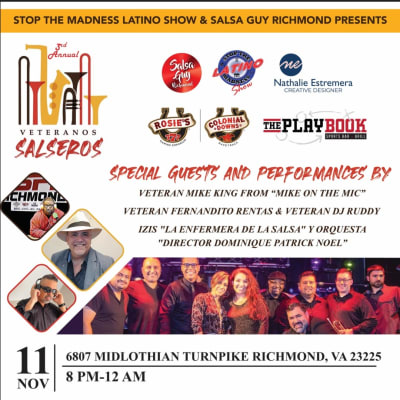 Event - 3ND ANNUAL VETERANOS SALSEROS CELEBRATION - SalsaRichmondSGR - Richmond, Virginia - November 11, 2023 | concert tickets