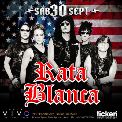 Event - RATA BLANCA EN DALLAS - Dallas, Texas - 30 de septiembre de 2023 | concert tickets