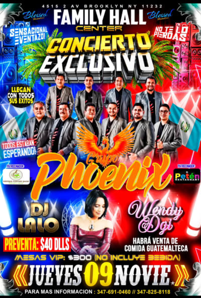 Event - GRUPO PHOENIX DEL PETEN  - Brooklyn, New York - November 9, 2023 | concert tickets