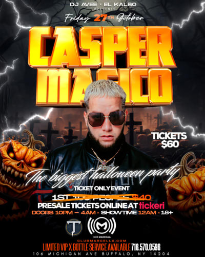 Event - Casper Mágico EN VIVO - Buffalo, New York - 27 de octubre de 2023 | concert tickets