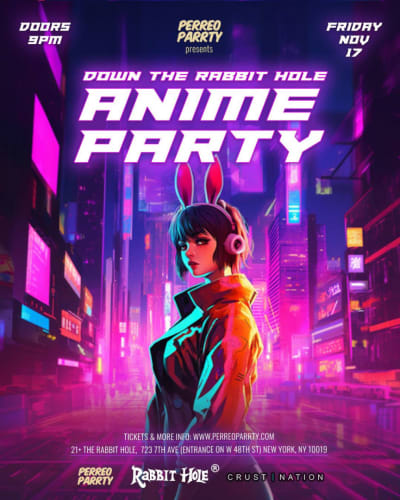 Event - The Rabbit Hole - ANIME PARTY in Times Square - New York, New York - 17 de noviembre de 2023 | concert tickets