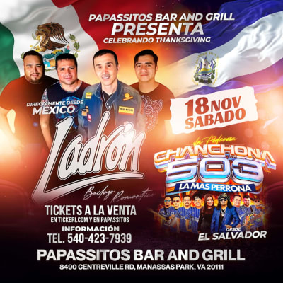 Event - Grupo Ladron y Chanchona 503 en Manassas - Manassas Park, Virginia - November 18, 2023 | concert tickets