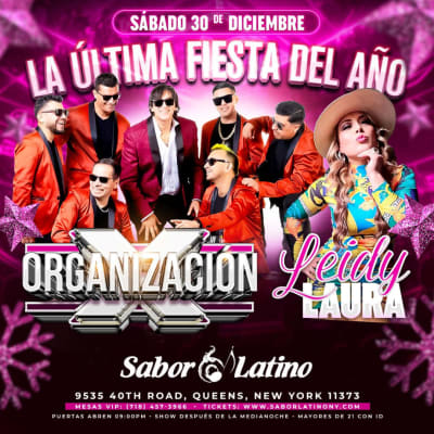 Event -  La última fiesta del Año- Organizacion X, Leidy Laura Y La Sonora Dinamita - Queens, New York - December 30, 2023 | concert tickets