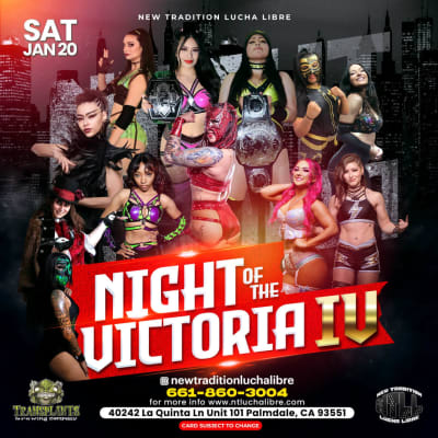 Event - NIGHT OF THE VICTORIA 4 Lucha Libre /Pro Wrestling - Palmdale, California - January 20, 2024 | concert tickets