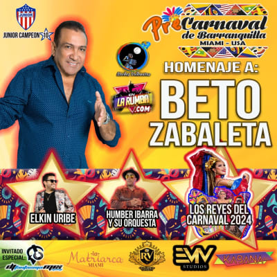 Event -  HOMENAJE A BETO ZABALETA  - MIAMI - POSTPONED  - Medley, FL - 6 de enero de 2024 | concert tickets