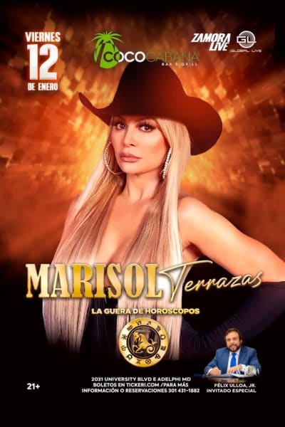 Marisol Terrazas Horoscopos Tickets Boletos at Coco Cabana | Adelphi