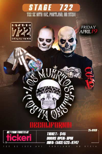 Event - LOS MUERTOS COSTA OESTE DECALIFORNIA ! - Portland, Oregon - April 19, 2024 | concert tickets