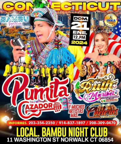 Event - Pumita Cazador y Los Guerreros del Peru - Norwalk, Connecticut - January 21, 2024 | concert tickets