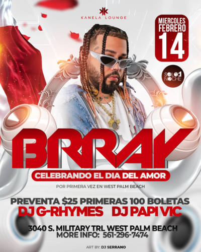 Event - BRRAY EN CONCIERTO @KANELA LOUNGE WPB - Lake Worth, Florida - 14 de febrero de 2024 | concert tickets