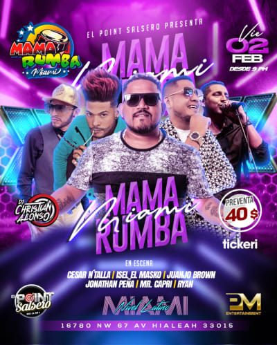 Event - MAMARUMBA MIAMI - Hialeah, Florida - 2 de febrero de 2024 | concert tickets