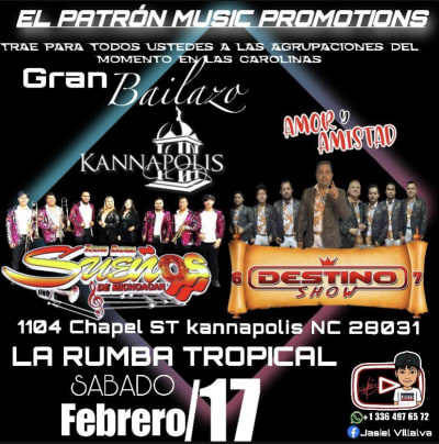 Event - Baile del amor y la amistad! - Kannapolis, North Carolina - 17 de febrero de 2024 | concert tickets