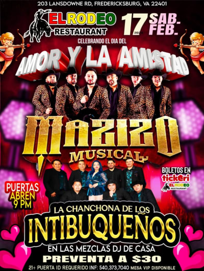 Event - Mazizo Musical y La Chanchona De Los Intibuquenos - Fredericksburg, Virginia - February 17, 2024 | concert tickets