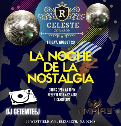 Event - La Noche de la Nostalgia de Radio Celeste Corazon - Elizabeth, New Jersey - August 23, 2024 | concert tickets