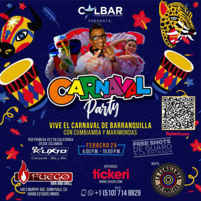 Event - CARNAVAL PARTY -VIVE EL CARNAVAL DE BARRANQUILLA - DJ K-LIXTO LIVE! - Sunnyvale, California - February 25, 2024 | concert tickets