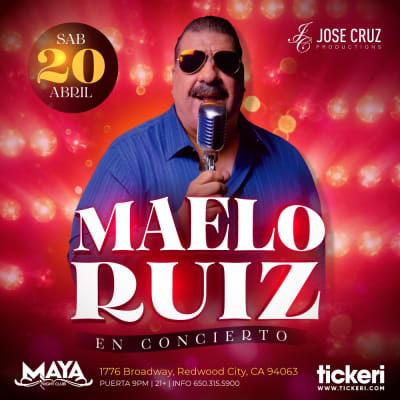 Event - MAELO RUIZ EN REDWOOD CITY - Redwood City, California - 20 de abril de 2024 | concert tickets