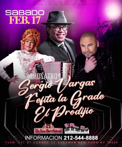 Event - LA GRAND NOCHE DEL MERENGUE FEFITA LA GRANDE, SERGIO VARGAS, EL PRODIGIO - New York, New York - 17 de febrero de 2024 | concert tickets