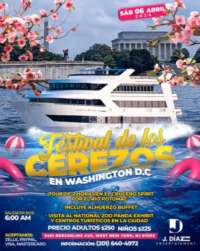 Event - FESTIVAL DE LOS CEREZOS EN WASHINGTON DC  - West New York, NEW JERSEY - April 6, 2024 | concert tickets