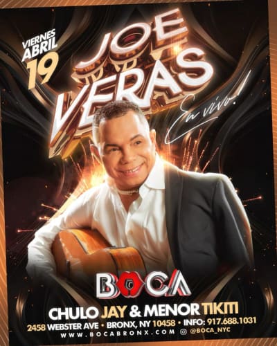 Event - Joe Veras en Concierto - Bronx, New York - 19 de abril de 2024 | concert tickets