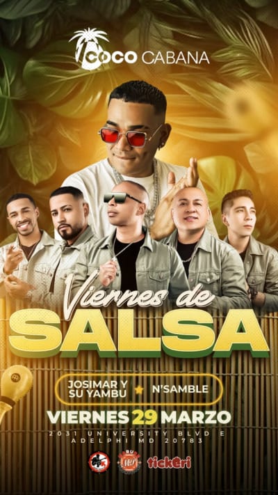 Event - Salsa en Maryland con Josimar y Nsamble  - Adelphi, Maryland - March 29, 2024 | concert tickets