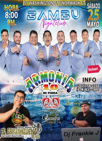 Event - ARMONIA 10 EN CONCIERTO - Norwalk, Connecticut - 25 de mayo de 2024 | concert tickets