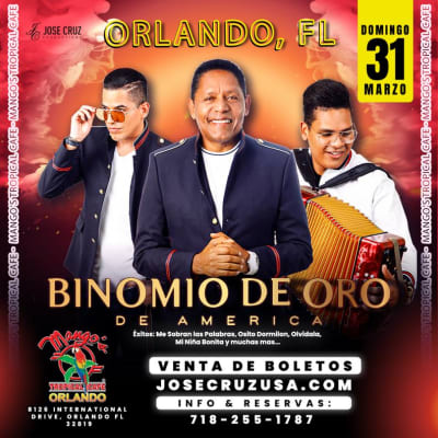 Event - BINOMIO DE ORO EN CONCIERTO EN ORLANDO, FLORIDA .  MARZO 31 - JCP - Orlando, Florida - 31 de marzo de 2024 | concert tickets