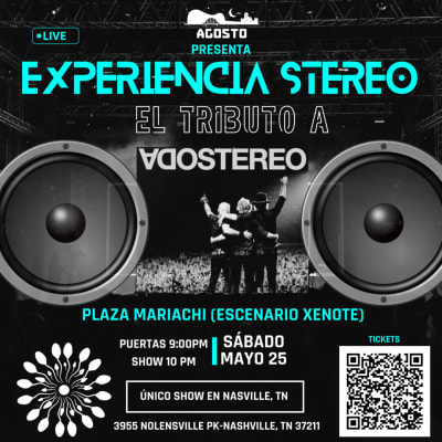 Event - Tributo a SODA STEREO- en NASHVILLE TN- La EXPERIENCIA STEREO! - Nashville, Tennessee - 25 de mayo de 2024 | concert tickets