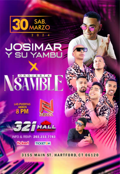 Event - Josimar y N’Samble en Connecticut  - Hartford, Connecticut - 30 de marzo de 2024 | concert tickets