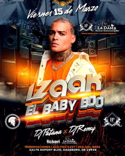 Event - iZAAk “El Baby Boo” 🎤 - Dagsboro, Delaware - March 15, 2024 | concert tickets